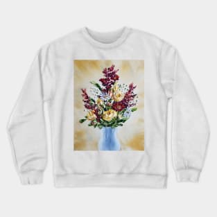 Fall Flowers, Floral Mix Bouquet, Farmhouse Bouquet, 3d flowers painting Crewneck Sweatshirt